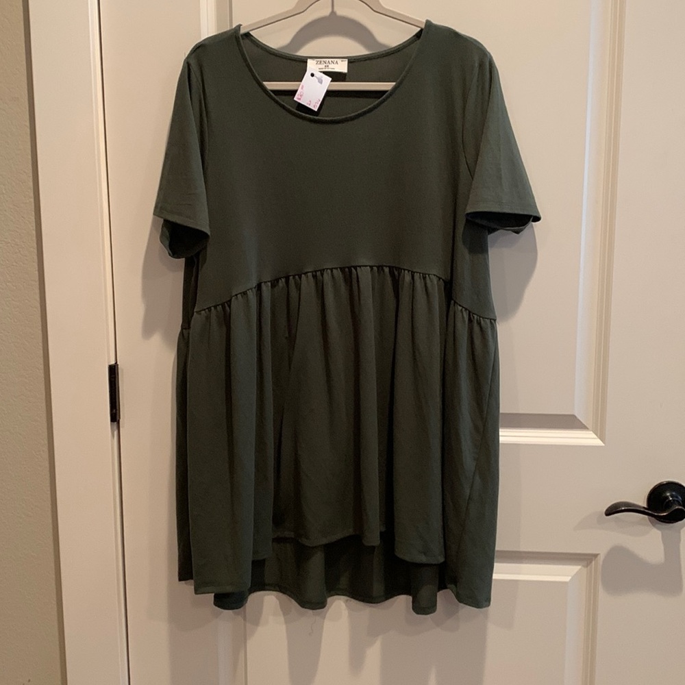 Green Baby doll top